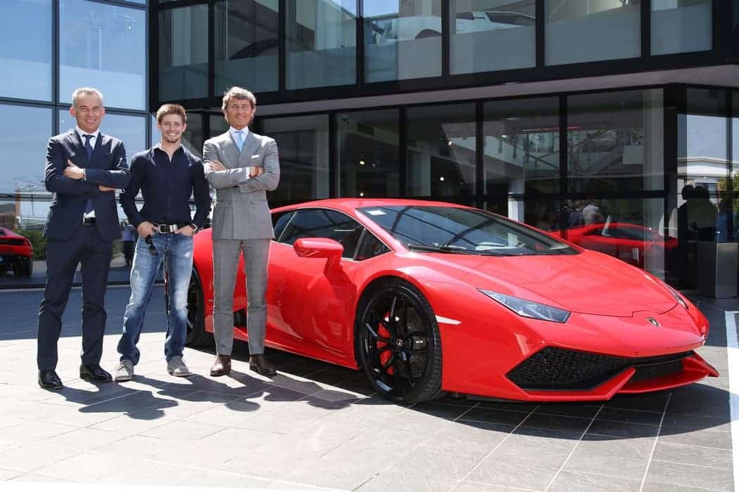 CASEY STONER VISITS AUTOMOBILI LAMBORGHINI